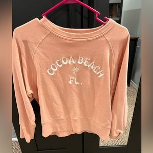 Jcrew crewneck top — coral colored